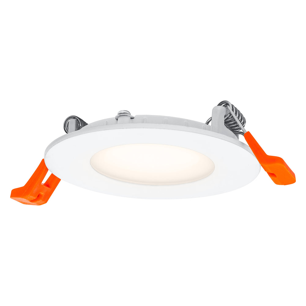 Downlight LED extra plat blanc 4.5W 240 lumens 3000K blanc chaud découpe 85mm 72mm 230V
