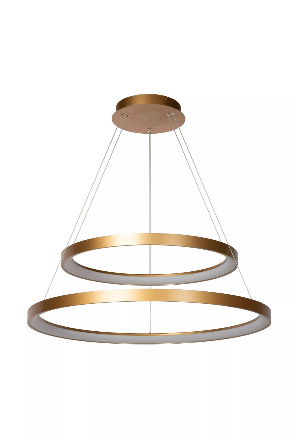 Lucide VIDAL LED suspendu dimmable 92W 2700K laiton doré mat Ø 78 cm