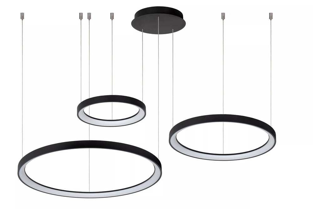 Lucide VIDAL LED hanglamp 78 cm zwart 120W 2700K dimbaar