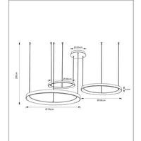 Lucide Vidal LED hanglamp Ø78 cm 2700K mat goud