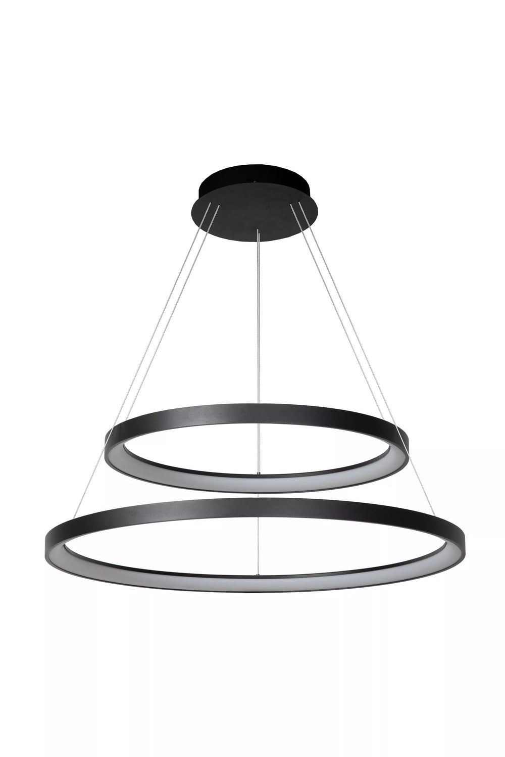 Lucide VIDAL LED hanglamp Ø78cm dimbaar 92W 2700K Zwart moderne hanglamp