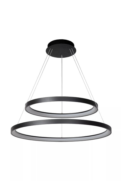 Lucide VIDAL LED hanglamp Ø78cm dimbaar 92W 2700K Zwart moderne hanglamp