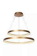 Lucide VIDAL suspension LED, dimmable 92W 2700K, Ø78cm, IP20, CRI 80, finition laiton doré mat