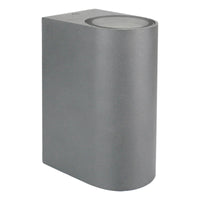 Spectrum LED wandlamp buiten up en down IP54 Grijs GU10 2x6W behuizing polycarbonaat