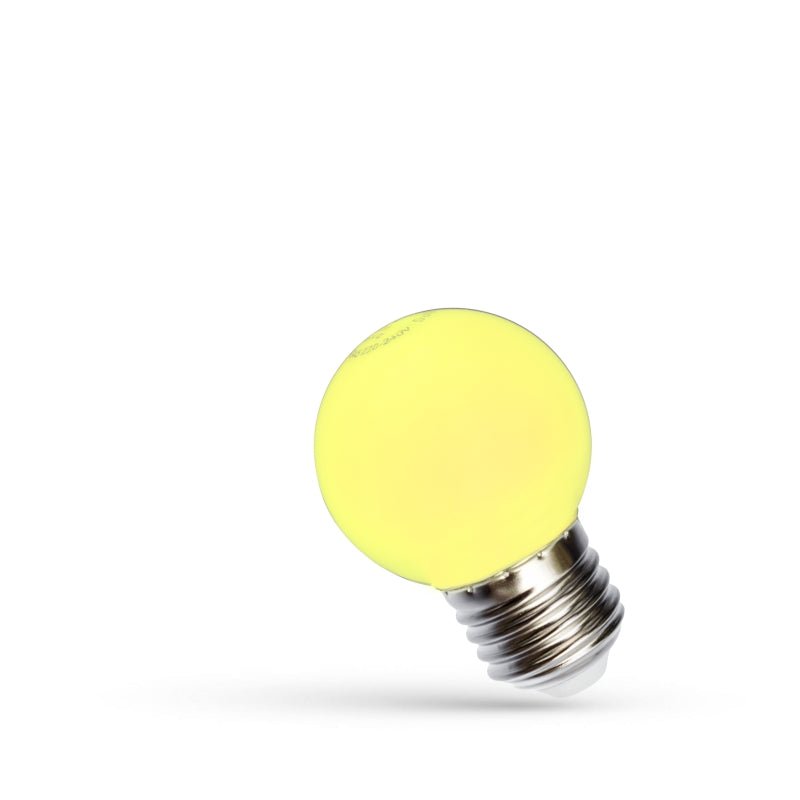 Boule LED G45 E-27 230V 1W spectre jaune 17000h 270° faisceau