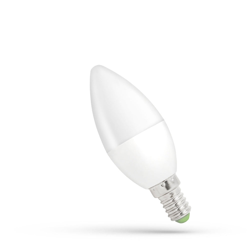 Lampe à bougie LED Spectrum C37 E14 6W, 230V, 6000K lumière blanche froide, 560 lumens, angle de faisceau 160°, durabilité 17000 heures