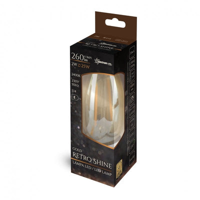 Spectrum LED kaars C35 E14 230V 2W warmwit 2400K met brede 300° stralingshoek en 260 lumen voor sfeervolle interieurverlichting