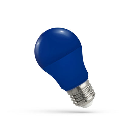 Lampe Spectrum LED GLS A50 E27 5W en lumière bleue avec 230V, angle de faisceau de 270°, 400 lumens et classification IP20