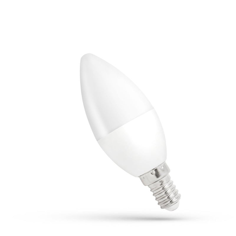 Spectrum Lampe LED chandelle C37 E14 230V 1W blanc froid 6000K avec 90 lumens, large faisceau lumineux de 270° et durée de vie de 17 000 heures