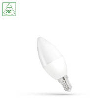 Spectrum Lampe LED chandelle C37 E14 230V 1W blanc froid 6000K avec 90 lumens, large faisceau lumineux de 270° et durée de vie de 17 000 heures