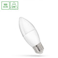 Lampe en forme de bougie LED Spectrum C37 E27 230V 1W CW 6000K avec 100 lumens de lumière blanche froide et diffusion lumineuse à 270°