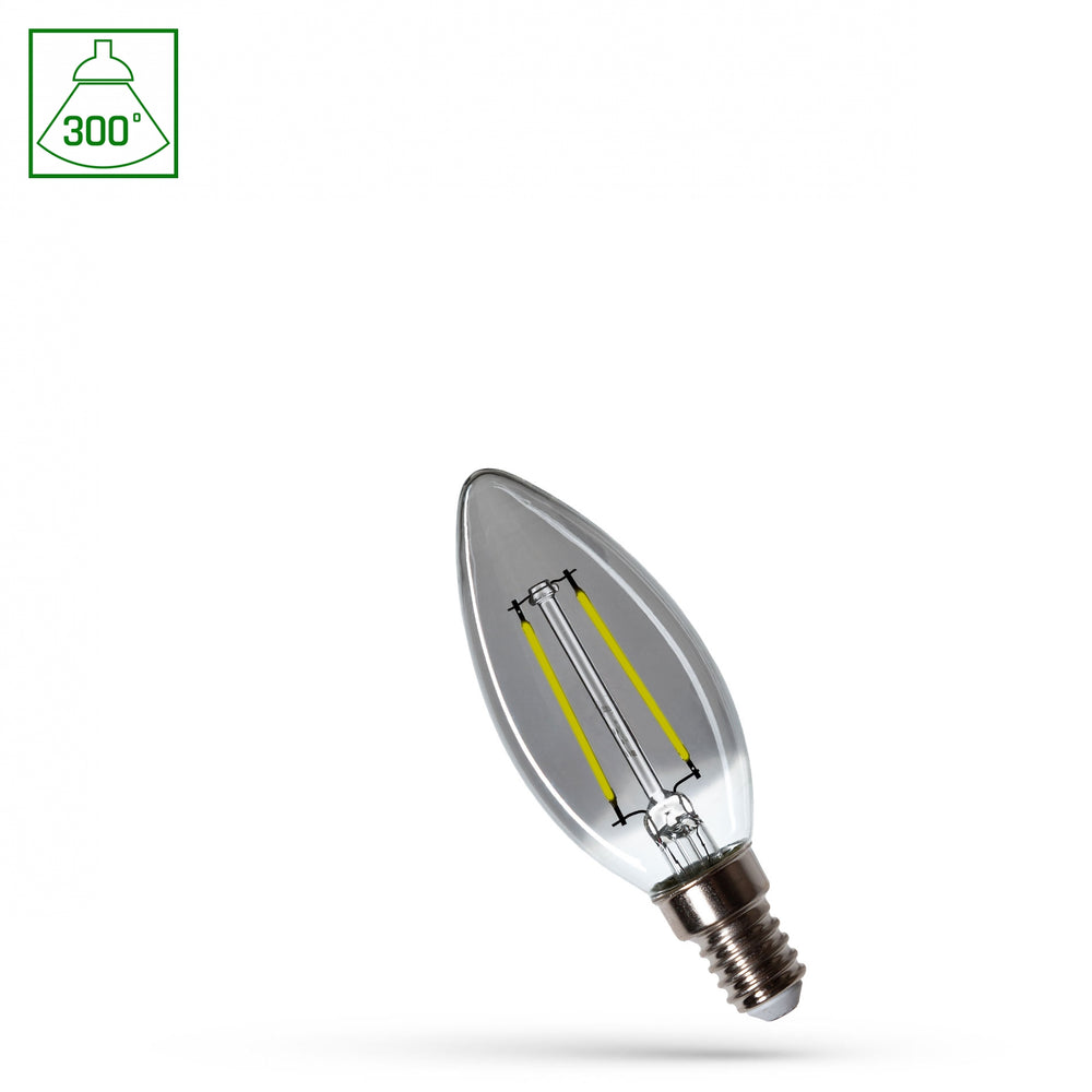 Led candle C35 E14 230V 3W 4000K NW 150 useful lumen spectrum lamp voor binnenverlichting