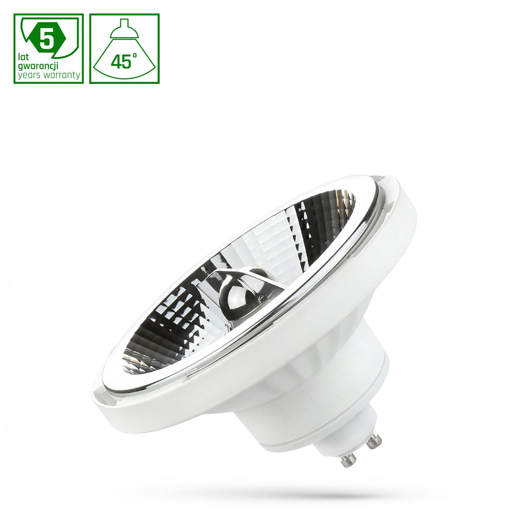 Spectrum LED AR111 gu10 12W 6000K koudwit 45° hoek 1100 lumen duurzaam niet dimbaar 230V 5 jaar garantie