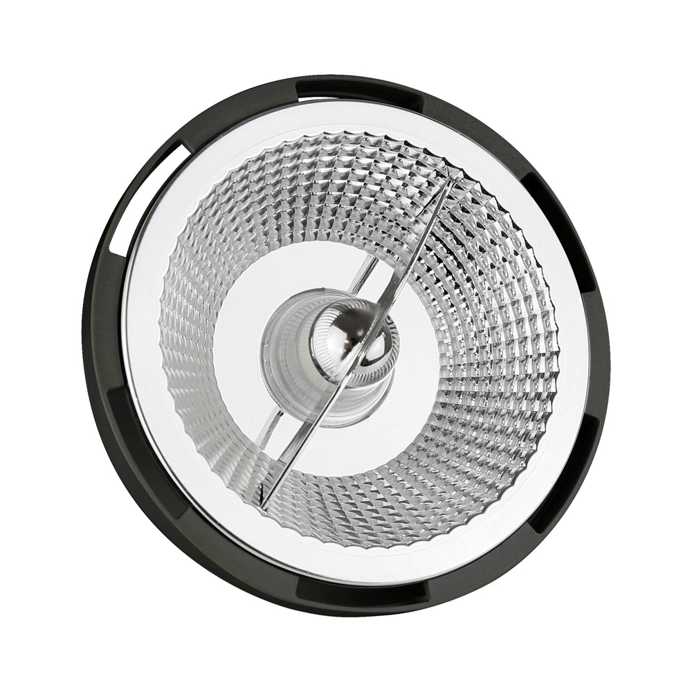 Spectrum LED AR111 GU10 12W 3000K zwart met 1050 lumen, 45 graden hoek, warm wit, 50.000 uur, 2 jaar garantie