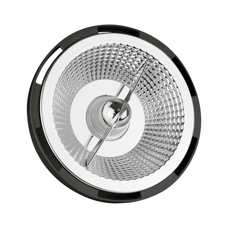 Spectrum LED AR111 GU10 12W zwart, 4000K neutraal wit, 45° straal, 1050 lumen, CRI &gt;80, 230V, 2 jaar garantie