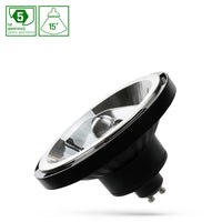 LED AR111 GU10 230V 12W COB 15° NW zwart spectrum lamp met 860 lumen en 4000K voor intens gerichte verlichting