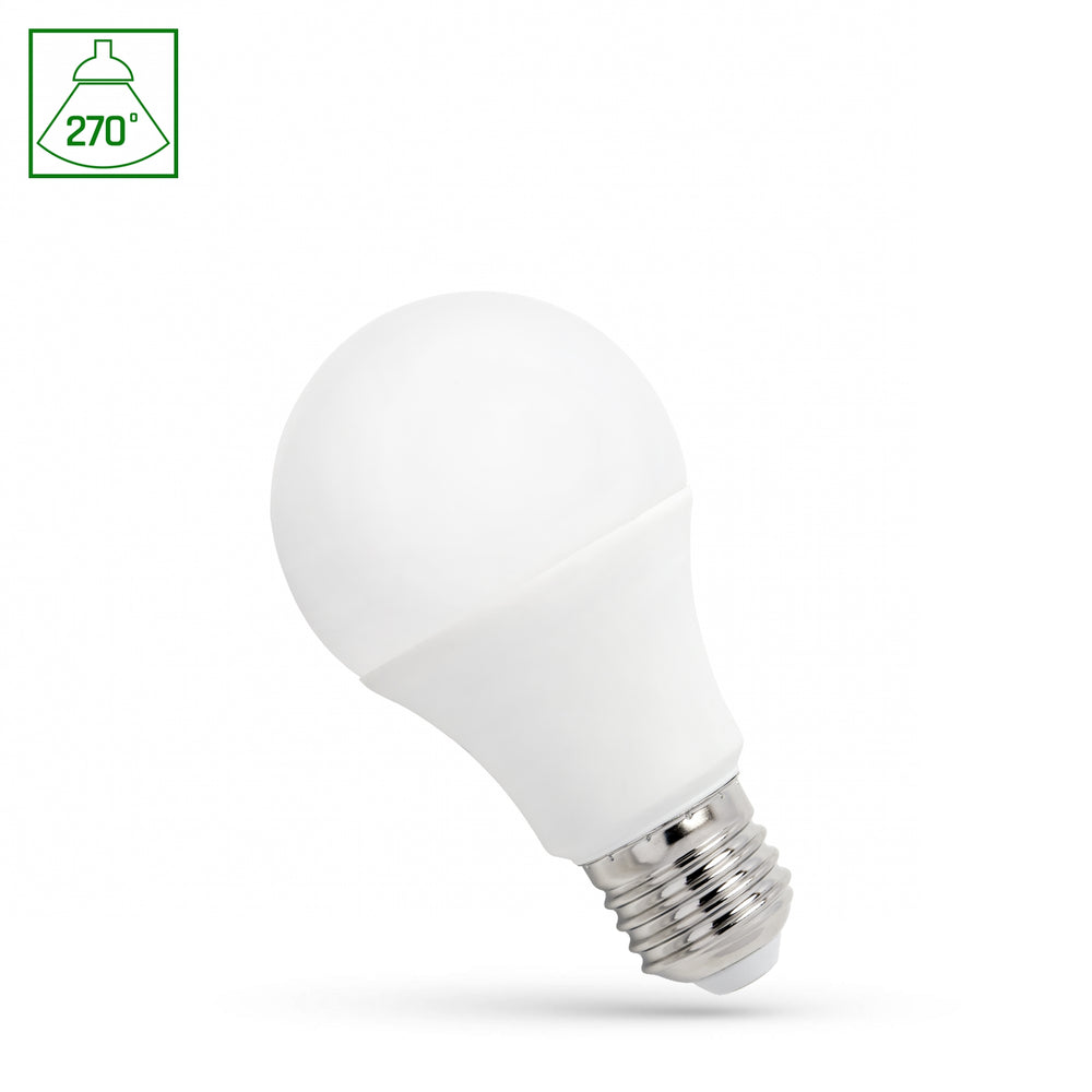 Spectrum LED A60 9W E-27 warm wit lamp 3000K, 820 lumen, IP20, niet dimbaar, 230V, CRI &gt;80, 270° lichtbundel