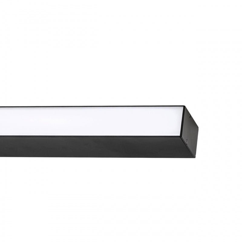Lampe à tube LED Spectrum allday inspire one 830 30W noir, 3000K, 4350 lumens, 115° montage en surface ou suspendu