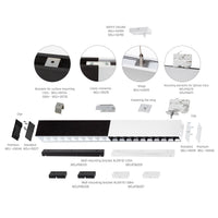 Lampe à tube LED Spectrum allday inspire one 830 30W noir, 3000K, 4350 lumens, 115° montage en surface ou suspendu