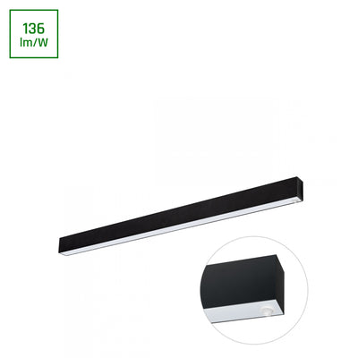 Spectrum Allday 36W LED sensor lamp met 4000K, 115° stralingshoek, 112cm zwart, 4900 lumen, IP20, 2 jaar garantie