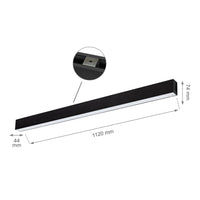 Plafonnier LED Spectrum ALLDAY GO 36W 230V 4000K 4900 lumens IP20 Noir avec détecteur 112cm montage en saillie
